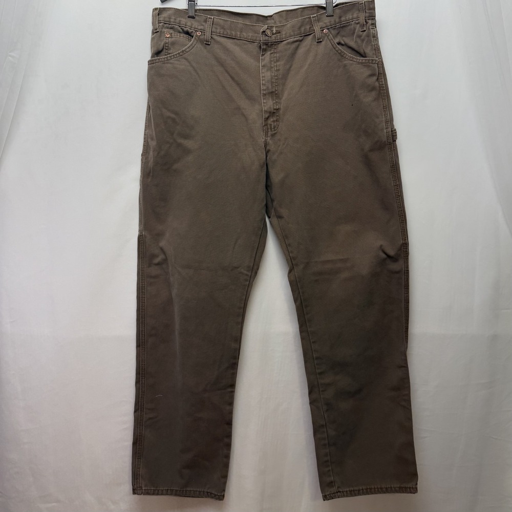 Dickies Carpenter Pants Mens 40x34 Brown Straight Canvas Work No Tag